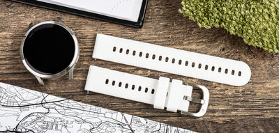 Pasek silikonowy Ricardo 18mm (do Garmin Venu 2S, Vívoactive 4S, Forerunner 265S, Venu 3S i inne), biały V1, Quick Release