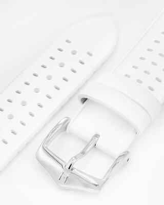 Pasek kauczukowy Hirsch NYAD M 0920099100-2, biały, kauczuk naturalny, długość M, Quick Release