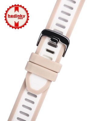 pasek silikonowy Ricardo Bormio 18mm, Beige, Quick Release