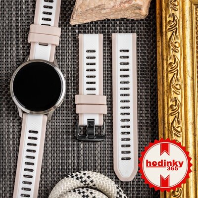 pasek silikonowy Ricardo Bormio 18mm, Beige, Quick Release