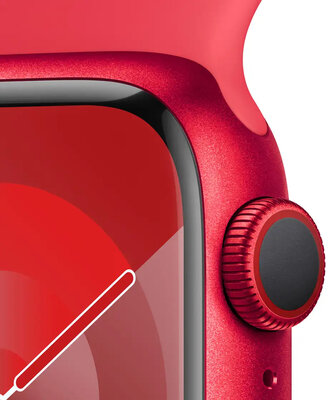 Apple Watch Series 9 GPS + Cellular 41mm (PRODUCT) RED Aluminium Case / (PRODUCT) RED Sport Band - M/L