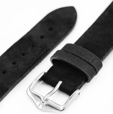 Pasek skórzany Hirsch Serro L 05564050-2, czarny, skóra antylopy, Limited Edition, długość L, Quick Release