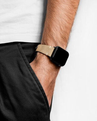 Pasek skórzany Hirsch Serro L 05564070-2, brązowy, skóra antilopowa, Limited Edition, długość L, Quick Release