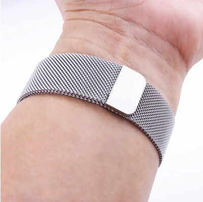 Bransoleta stalowa Ricardo 26mm (do Garmin Fenix 8/7X/6X (51mm), Tactix itp.), srebrna, milanese, QuickFit