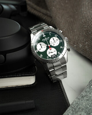 Alpina Startimer Pilot Quartz Chronograph Big Date AL-372GRS4S26B