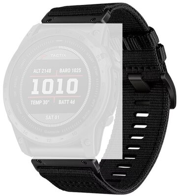 Pasek tekstylny Ricardo 22mm (pro Garmin Fenix 8/7/6 (47mm), Epix 2 aj.), czarny, QuickFit