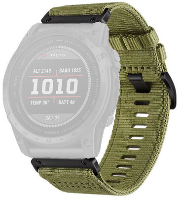 Pasek tekstylny Ricardo 26mm (pro Garmin Fenix 8/7X/6X (51mm), Tactix aj.), zielony, QuickFit