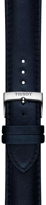 Skórzany pasek Tissot T852.050.301 22mm, niebieski, vegan, Quick Release