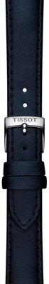 Skórzany pasek Tissot T852.050.307 22 mm, niebieski, wegański
