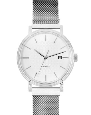 Stalowa bransoleta Hirsch Milanaise L 30161434-2, srebrna, magnetyczna, długość L, Quick Release