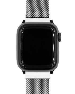 Stalowa bransoleta Hirsch Milanaise L 30161434-2, srebrna, magnetyczna, długość L, Quick Release