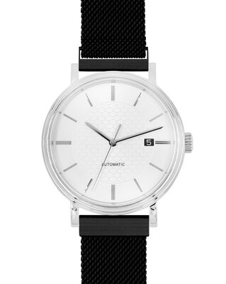 Stalowa bransoleta Hirsch Milanaise L 30161450-5, czarna, magnetyczna, długość L, Quick Release