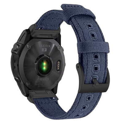 Pasek nylonowy Ricardo 22 mm (do Garmin Fenix 8/7/6 (47 mm), Epix 2 itp.), niebieski V3, QuickFit