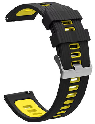 Silikonowy pasek Ricardo 20mm (pro Garmin Fenix 8/7S/6S (43mm), aj.), czarny V2, Quick Release