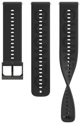 Silikonowy pasek Suunto 22mm (pro Suunto Athletic 6), czarny, Quick Release, rozmiar S+M
