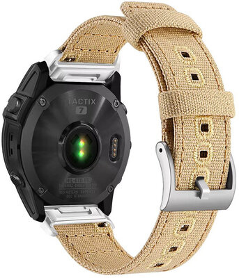 Pasek nylonowy Ricardo 26 mm (do Garmin Fenix 8/7X/6X (51 mm), Tactix itp.), beżowy, QuickFit
