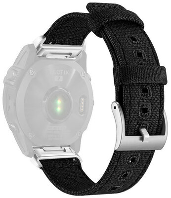 Nylonowy pasek Ricardo 26mm (pro Garmin Fenix 8/7X/6X (51mm), Tactix aj.), czarny V5, QuickFit
