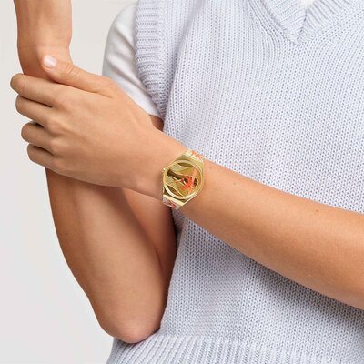 Swatch Golden Red Bamboo SYXZ105