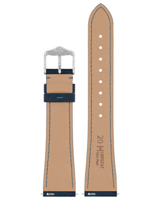 Pasek naturalny Hirsch Fibre Plant L 04299080-2, niebieski, włókna naturalne, długość L, Quick Release, edycja limitowana