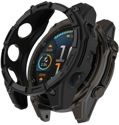 Osłona ochronna (dla Garmin Fenix 8, 47 mm), silikonowa, czarna