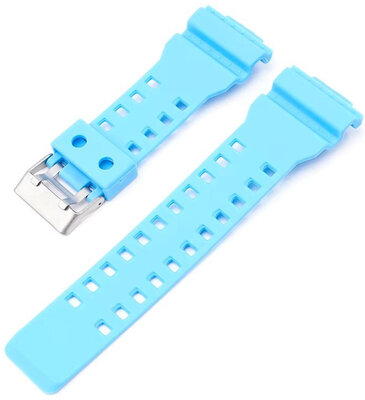 Pasek Ricardo 16 mm z tworzywa sztucznego (do Casio G-Shock GA-100, GA-110, GD-120, GLS-100), niebieski V2