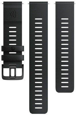 Pasek silikonowy Polar 20 mm, czarny, rozmiar S, M/L, szybkozłączka, płatność