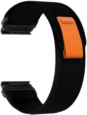 Nylonowy pasek Ricardo 20mm (pro Garmin Fenix 8/7/6 (47mm), Epix 2 aj.), czarny V1, QuickFit