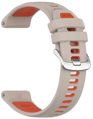 Silikonowy pasek Ricardo 22mm (pro Garmin Forerunner 970 aj.), beżowy V1, Quick Release