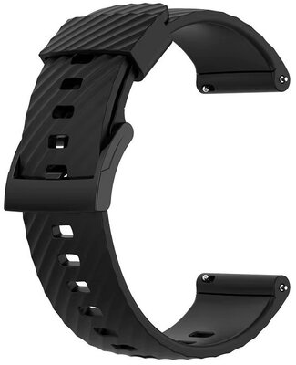 Silikonowy pasek Ricardo 24mm (pro Garmin Venu X1), czarny, Quick Release