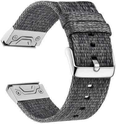 Nylonowy pasek Ricardo 20mm (pro Garmin Fenix 8/7S/6S (43mm), aj.), szary V2, QuickFit