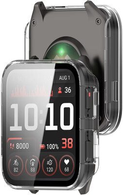 Osłona ochronna (pro Garmin Venu X1), plastikowy, przezroczysty  + szkiełko