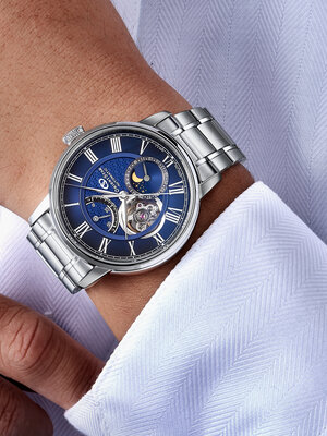 Orient Star Classic M45 F7 Moon Phase Open Heart Automatic RE-BT0006L00B (+ zamienny pasek)