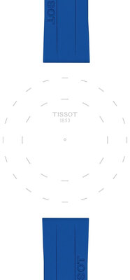 Silikonowy pasek T852.051.023 18mm, niebieski, Quick Release