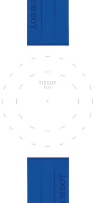 Silikonowy pasek Tissot T852.051.021 22mm, niebieski, Quick Release