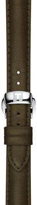 Skórzany pasek Tissot T852.046.066 15mm, zielony, Quick Release