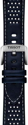 Skórzany pasek Tissot T852.051.015 22mm, niebieski, Quick Release