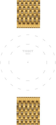 Stalowa bransoleta Tissot T852.049.487 20mm, złoty, Quick Release