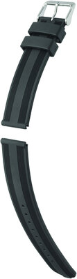 Pasek silikonowy Hirsch Silverstone L 40518850-2, czarny, długość L