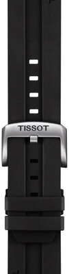 Silikonowy pasek Tissot T852.047.708 22mm, czarny, Quick Release