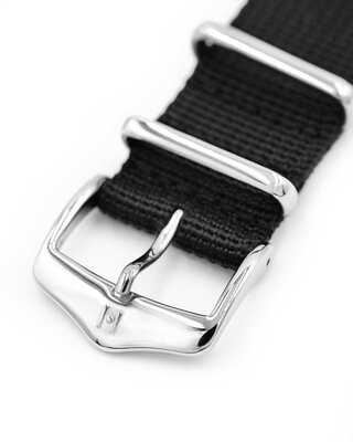 Pasek tekstylny Hirsch Rush Recycle XL 40536050-2, czarny, długość XL