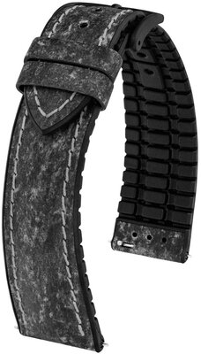 Pasek z eco-skóry Hirsch Stone 0925044150-5, czarny, Quick Release