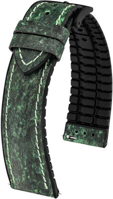 Skórzany pasek Hirsch Stone L 0925044040-5, zielony, długość L, Quick Release