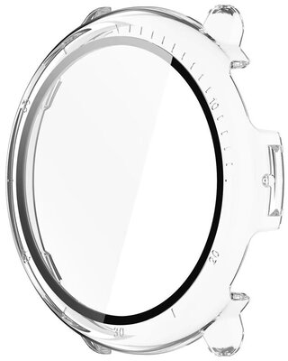 Osłona ochronna (pro Amazfit Active 2, round), plastikowy, przezroczysty  + szkiełko