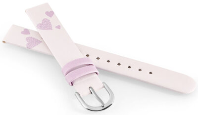 Pasek z eco-skóry JVD RJ7237.1 14mm, różowy, dziecięcy