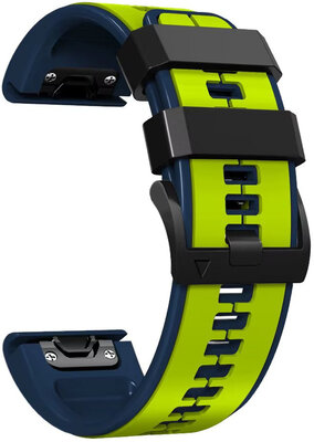 Silikonowy pasek Ricardo 22mm (pro Garmin Fenix 8/7/6 (47mm), Epix 2 aj.), żółty V2, QuickFit