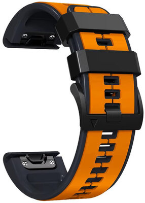Silikonowy pasek Ricardo 26mm (pro Garmin Fenix 8/7X/6X (51mm), Tactix aj.), pomarańczowy V2, QuickFit