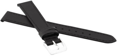 Skórzany pasek JVD R18201 18mm, czarny