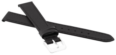 Skórzany pasek JVD R18201 20mm, czarny