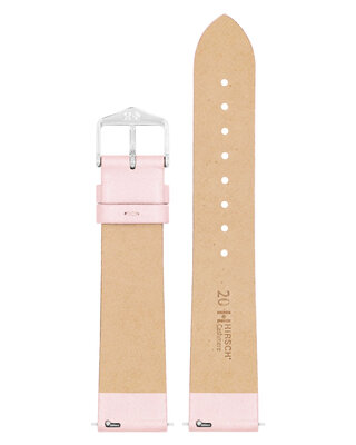 Pasek skórzany Hirsch Cashmere M 03902123-2, różowy, skóra cielęca, długość M, Quick Release