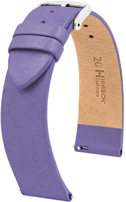 Kožený řemínek Hirsch Cashmere 03902186-2, fialový, teletina, Quick Release